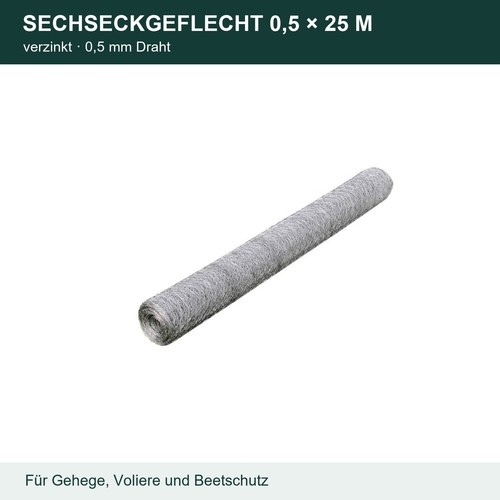 Sechseckgeflecht 25 m - 25,